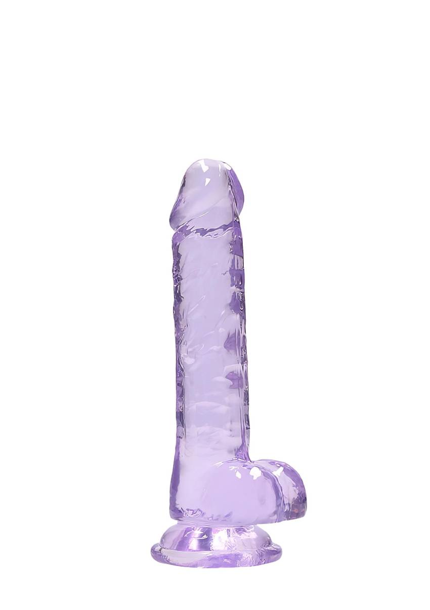 REALROCK - átlátszó élethű dildó - lila (17cm) - Image 2
