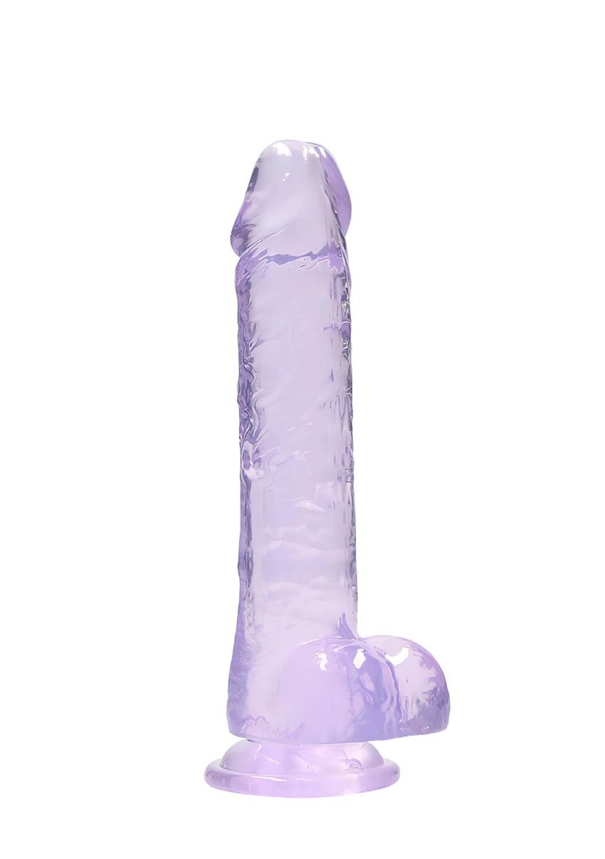 REALROCK - átlátszó élethű dildó - lila (19cm) - Image 2