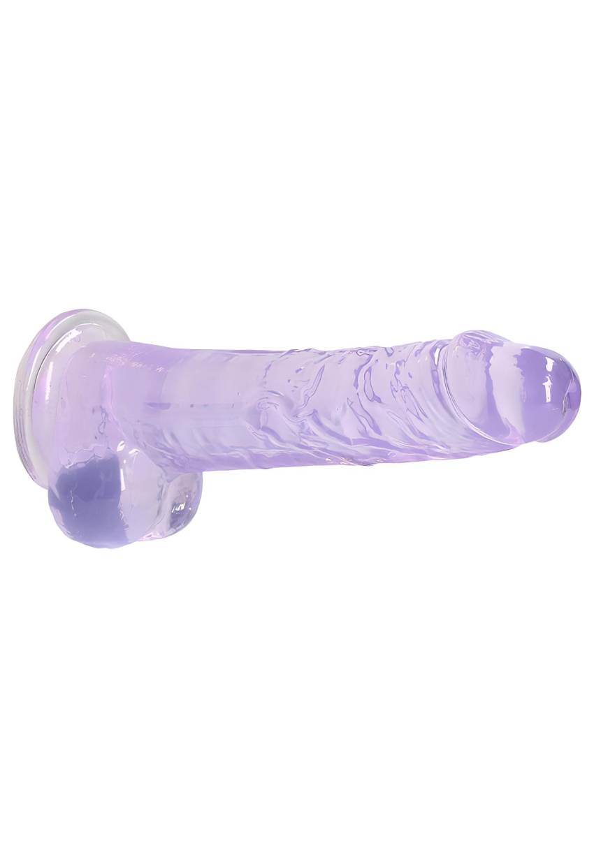 REALROCK - átlátszó élethű dildó - lila (19cm) - Image 6