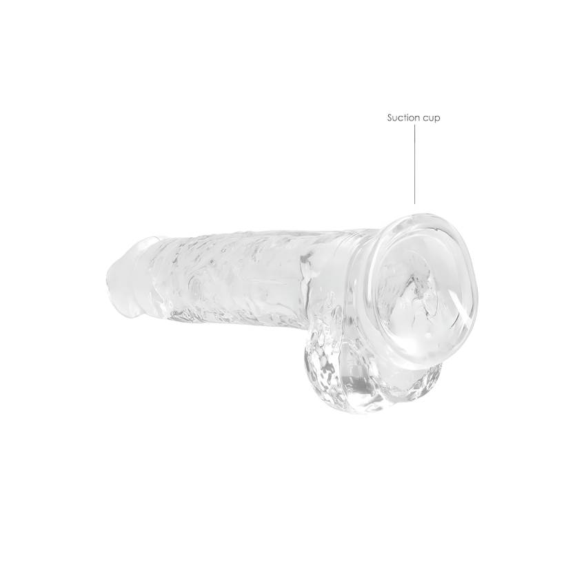 REALROCK - átlátszó élethű dildó - átlátszó (19cm) - Image 5