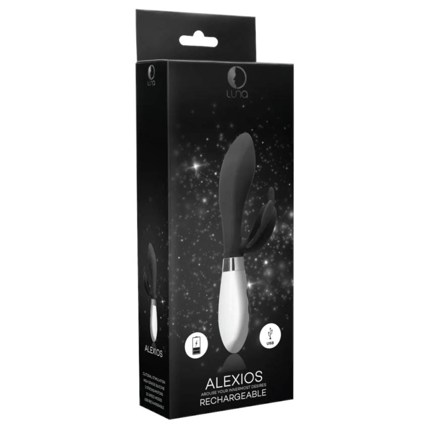 Alexios - pillangós, csiklókaros vibrátor (fekete) - Image 6