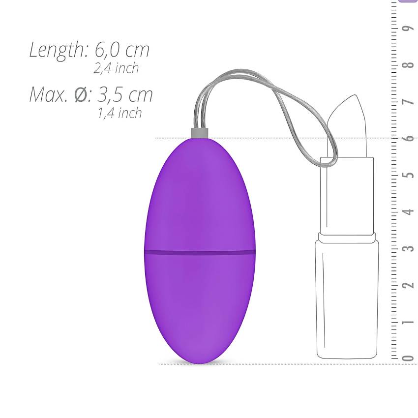Easytoys - 7 ritmusú rádiós vibrációs tojás (lila) - Image 5