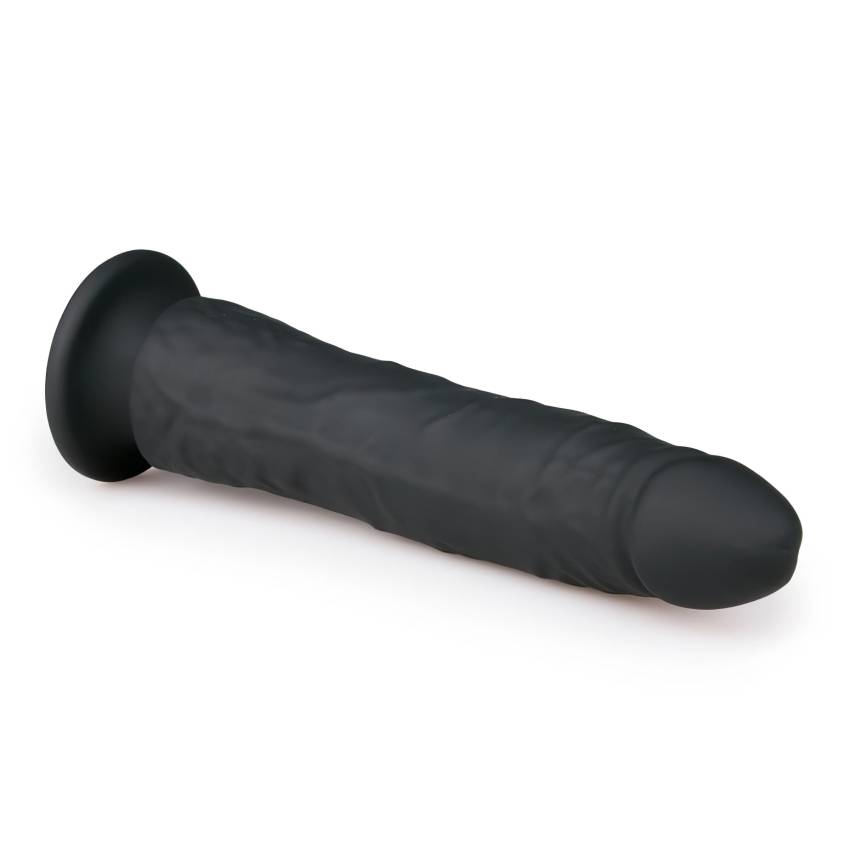 Easytoys - tapadókorongos 100% szilikon dildó (21cm) - fekete - Image 3