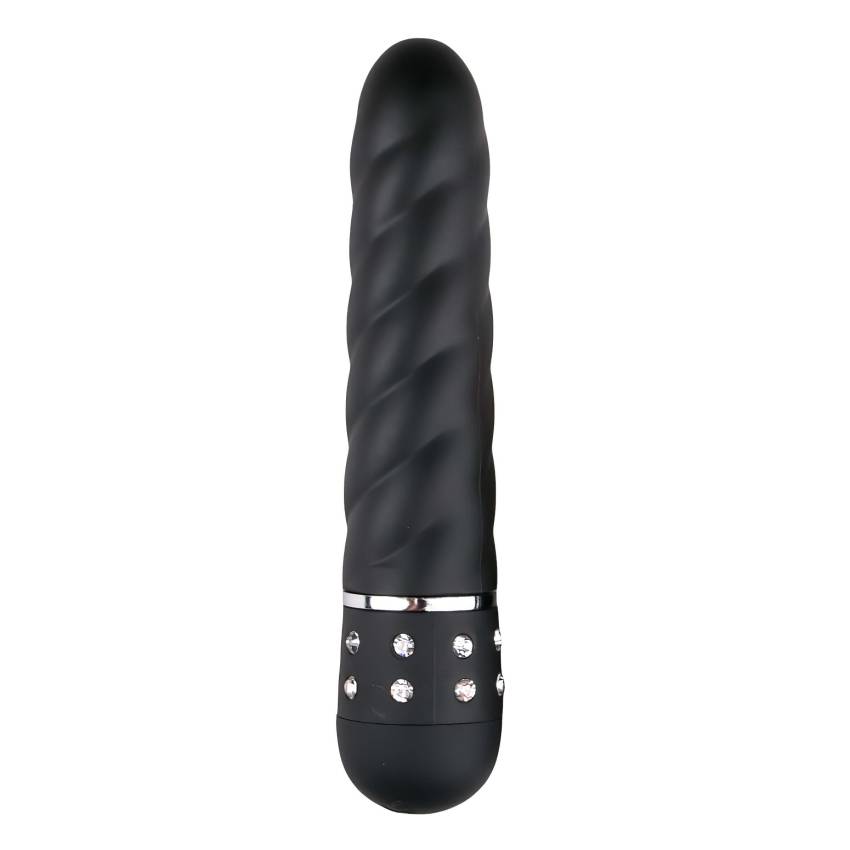 Easytoys Diamond Twirled - csavart rúd vibrátor (fekete) - Image 2