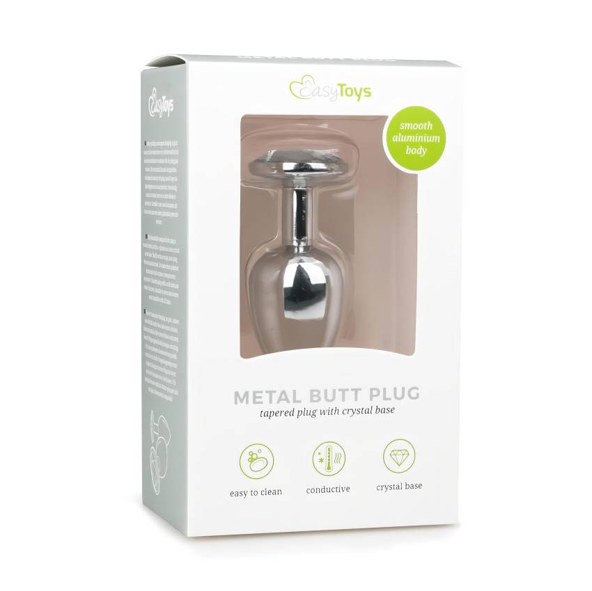 Easytoys - fém anál plug (ezüst-fehér) - Image 2