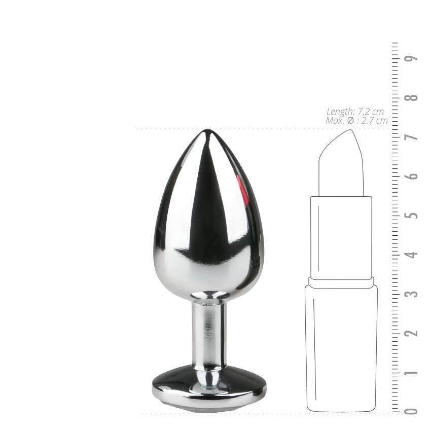 Easytoys - fém anál plug (ezüst-fehér) - Image 4