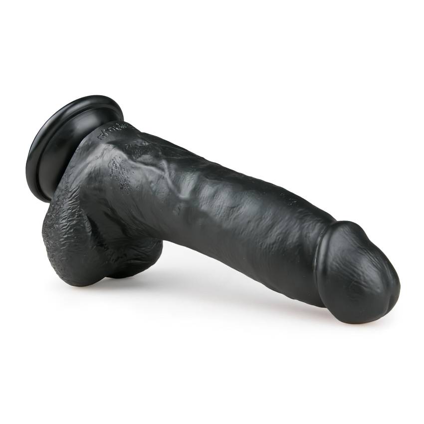 Easytoys - tapadókorongos, herés dildó (20cm) - fekete - Image 3