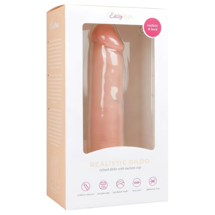 Easytoys - tapadókorongos élethű dildó (20,5cm) - natúr - Image 2
