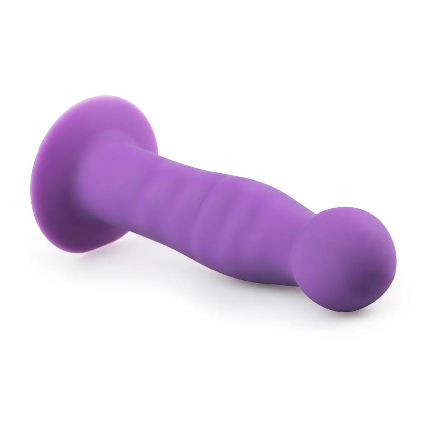 Easytoys - hullámos, tapadókorongos dildó (lila) - Image 3