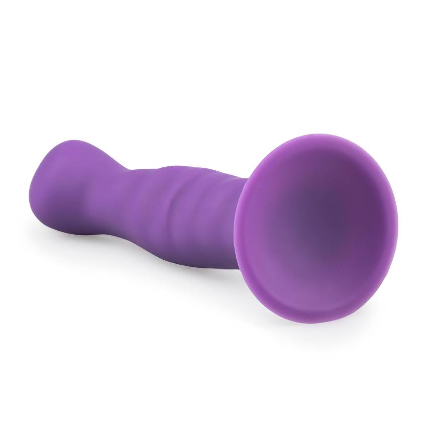 Easytoys - hullámos, tapadókorongos dildó (lila) - Image 4