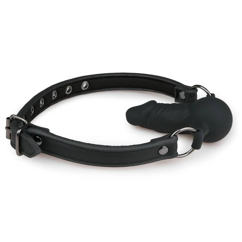 Easytoys - szájpecek belső dildóval (fekete) - Image 3