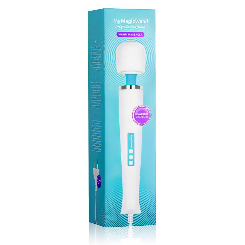 MyMagicWand - erős masszírozó vibrátor (fehér-kék) - Image 7