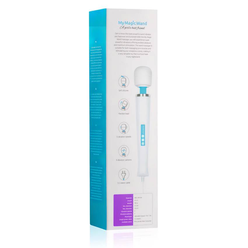MyMagicWand - erős masszírozó vibrátor (fehér-kék) - Image 8