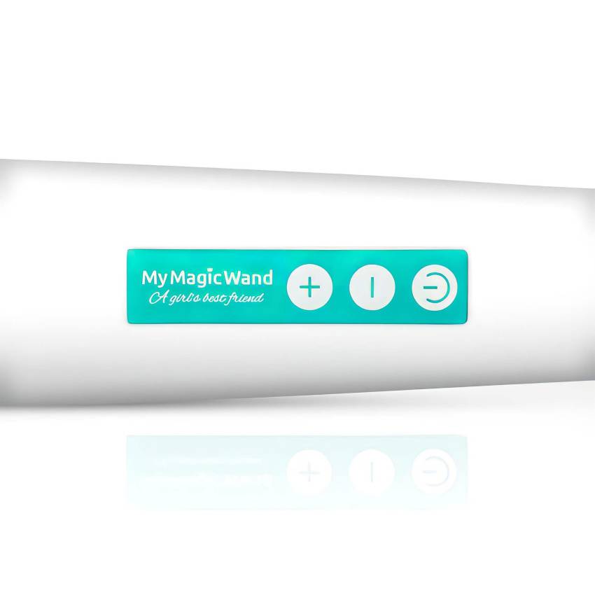 MyMagicWand - erős masszírozó vibrátor (fehér-türkiz) - Image 3