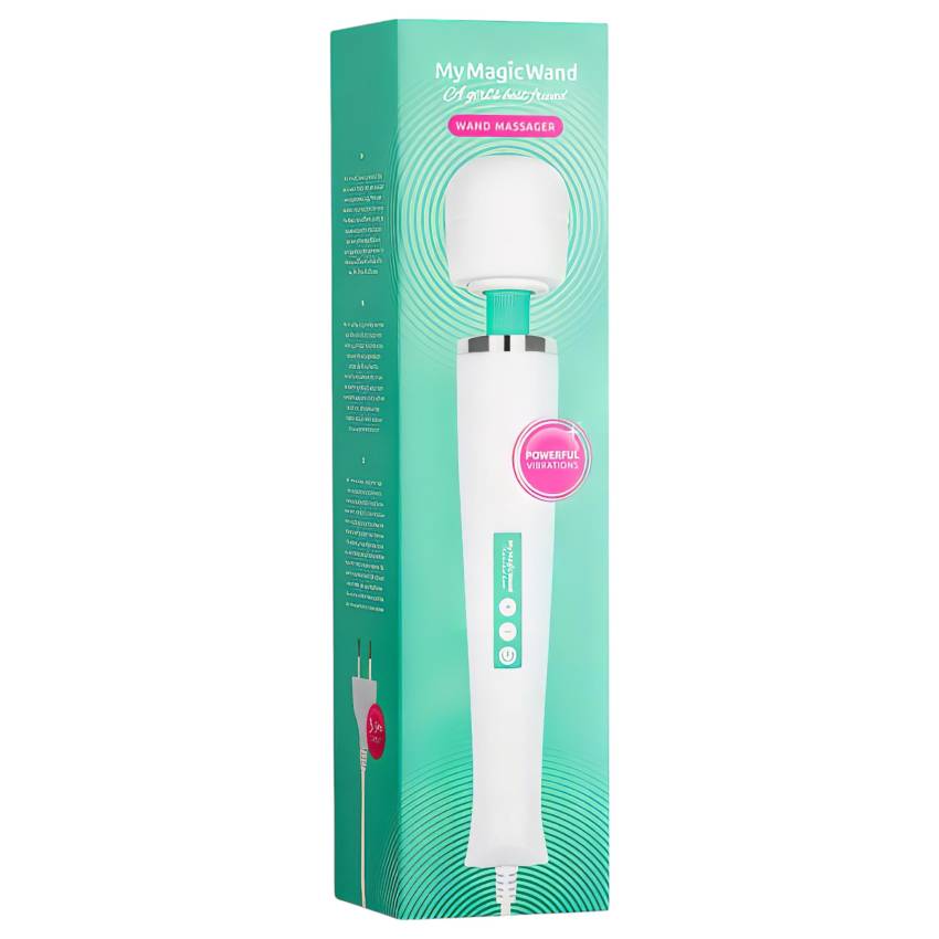 MyMagicWand - erős masszírozó vibrátor (fehér-türkiz) - Image 7