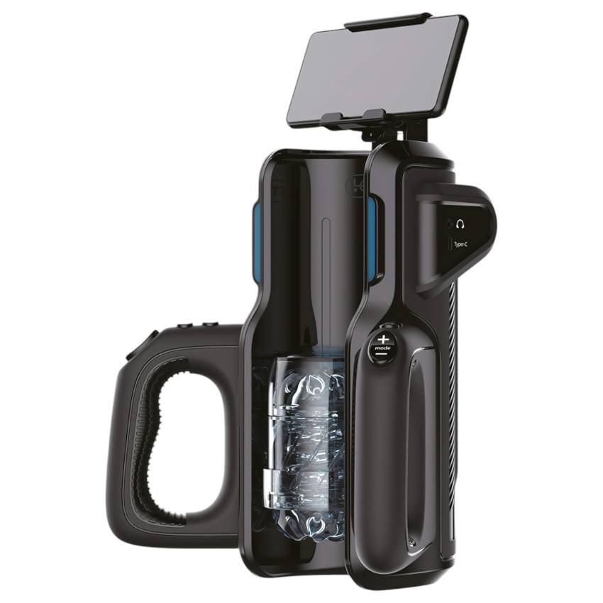LETEN SM 500 - fel-le mozgó maszturbátor telefon tartóval (fekete) - Image 2