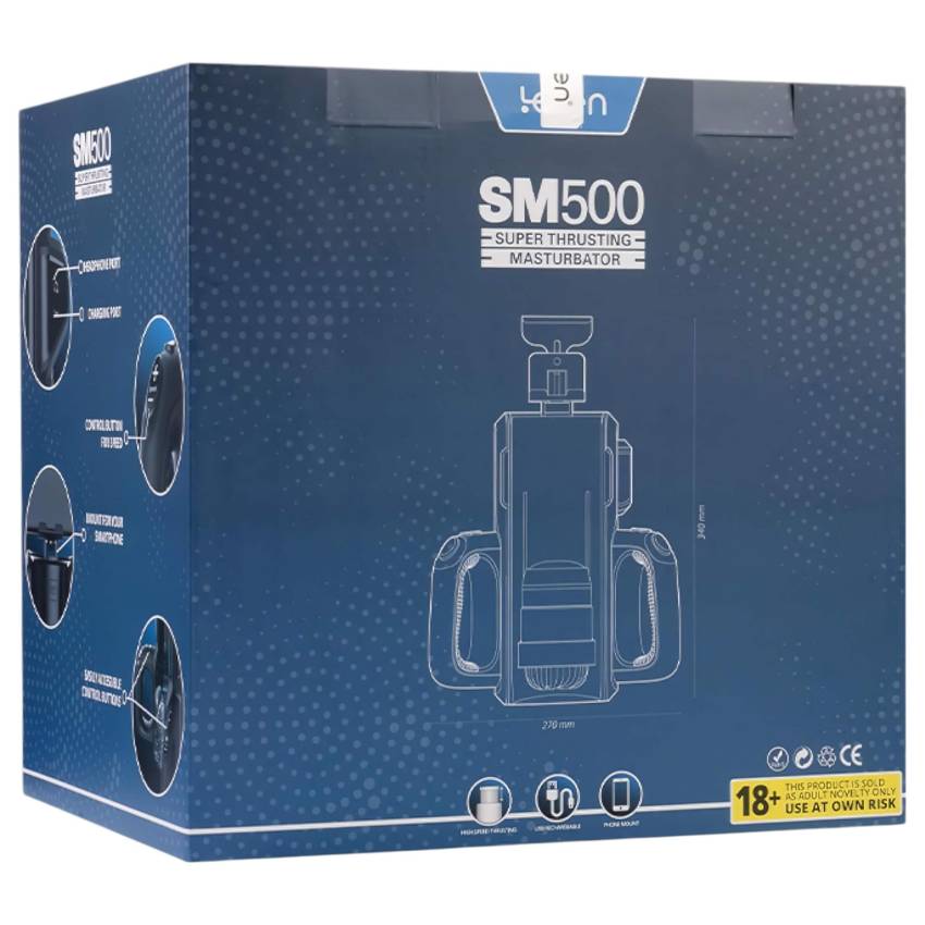LETEN SM 500 - fel-le mozgó maszturbátor telefon tartóval (fekete) - Image 9
