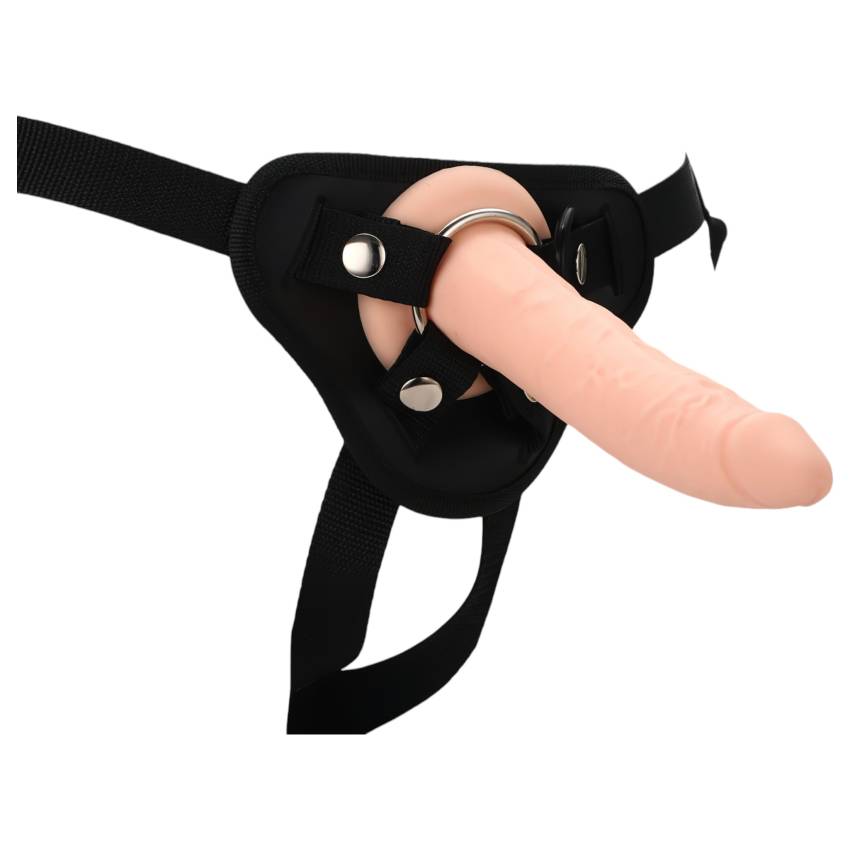 RealStuff Strap-On - keskeny, felcsatolható dildó (natúr) - Image 3