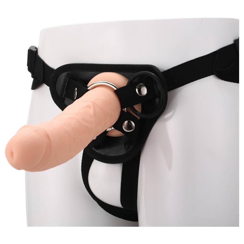 RealStuff Strap-On - élethű, felcsatolható dildó (natúr) - Image 2