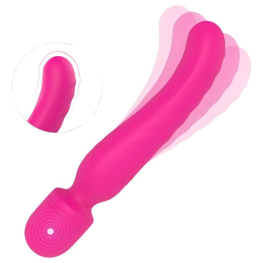 Vibes of Love Wand - akkus, melegítő, masszírozó vibrátor (pink) - Image 6