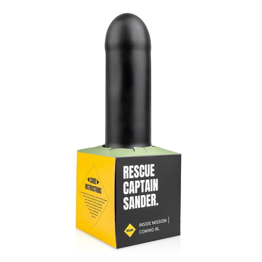 BUTTR Tactical I - tapadókorongos dildó (fekete) - Image 6