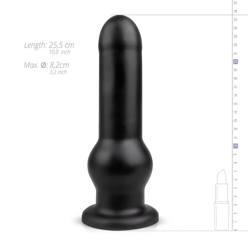 BUTTR Tactical I - tapadókorongos dildó (fekete) - Image 7