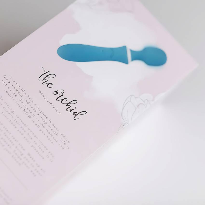 Bloom Orchid Wand - akkus, masszírozó vibrátor (türkiz) - Image 11