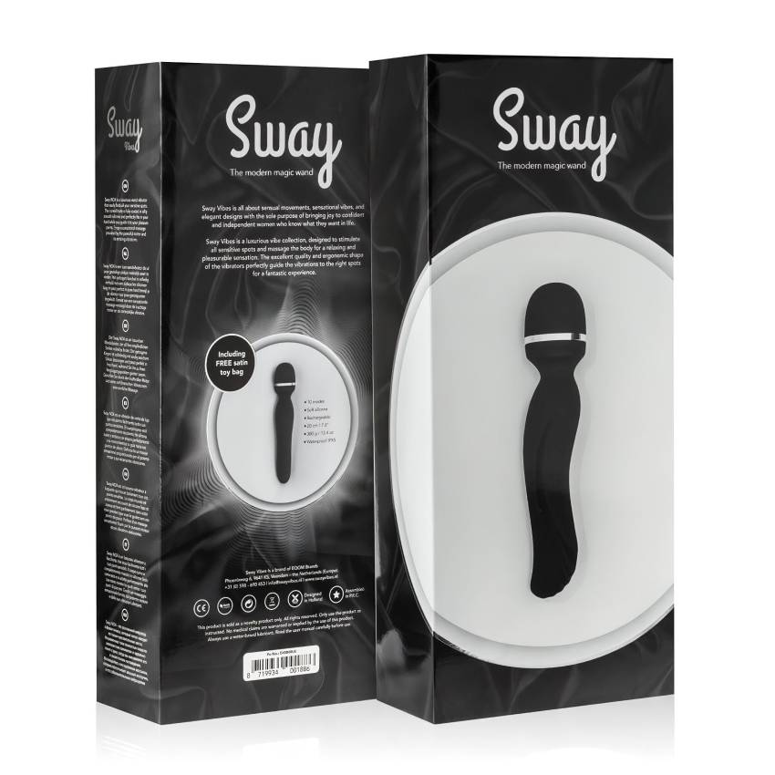 Sway No.4 Wand - akkus, masszírozó vibrátor (fekete) - Image 7