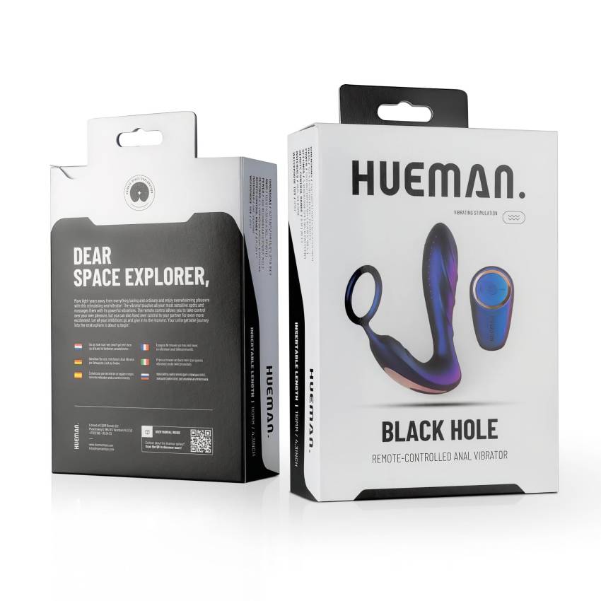 Hueman Black Hole - rádiós anál vibrátor péniszgyűrűvel (lila) - Image 8