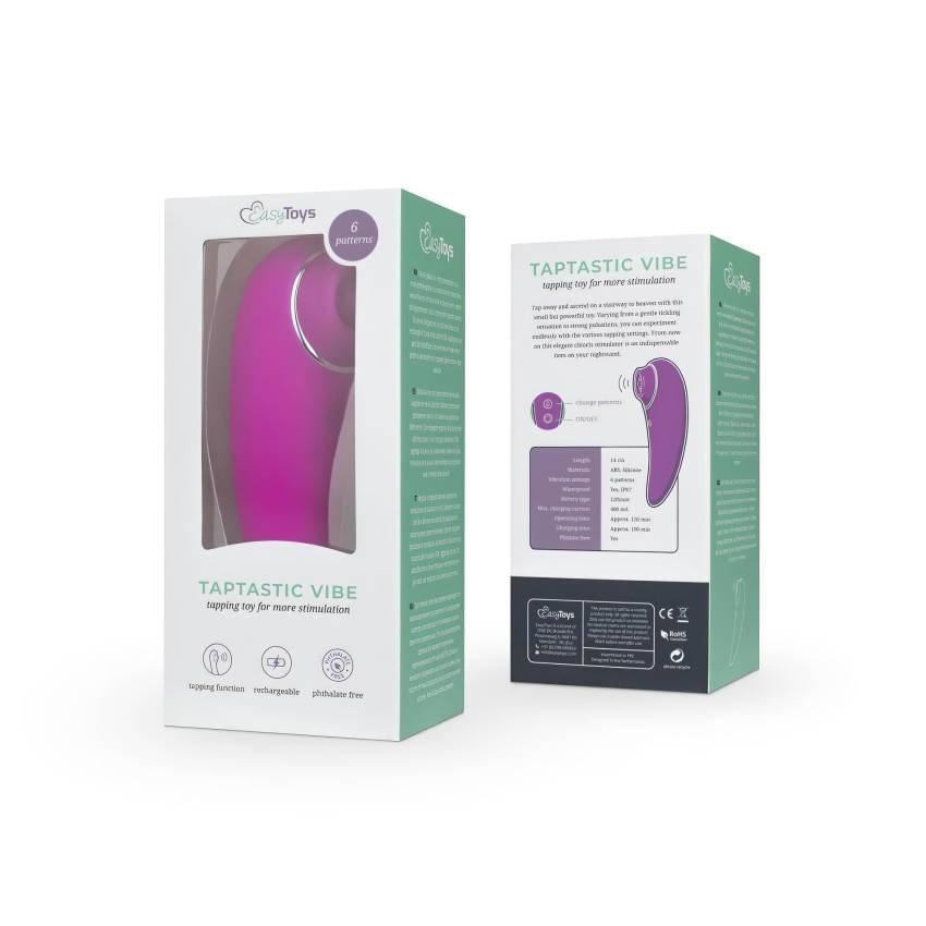 Easytoys Taptastic Vibe - akkus, vízálló csikló vibrátor (pink) - Image 8