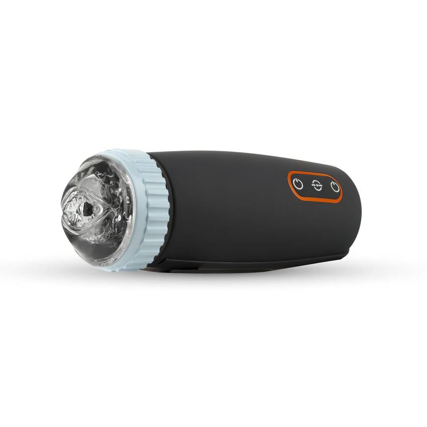 CRUIZR CM05 - akkus, lökő-szívó maszturbátor (fekete-kék) - Image 3