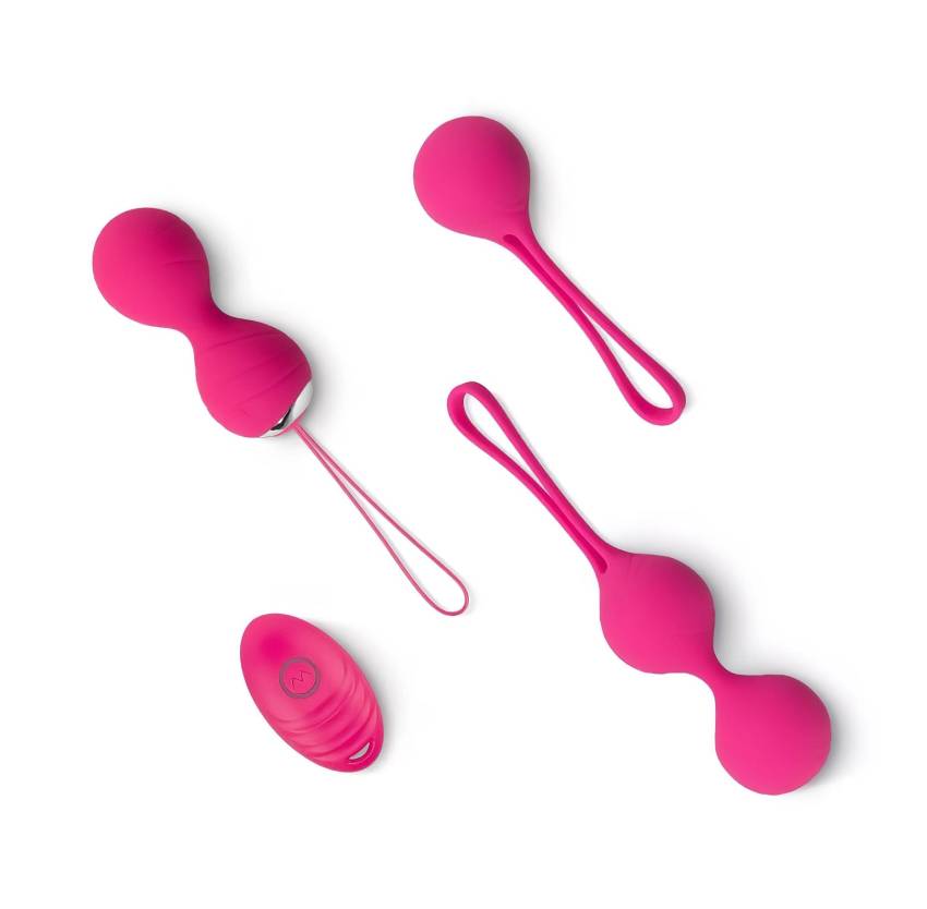 Easytoys LoveBalls - vibrációs gésagolyó szett - 3 részes (pink) - Image 2