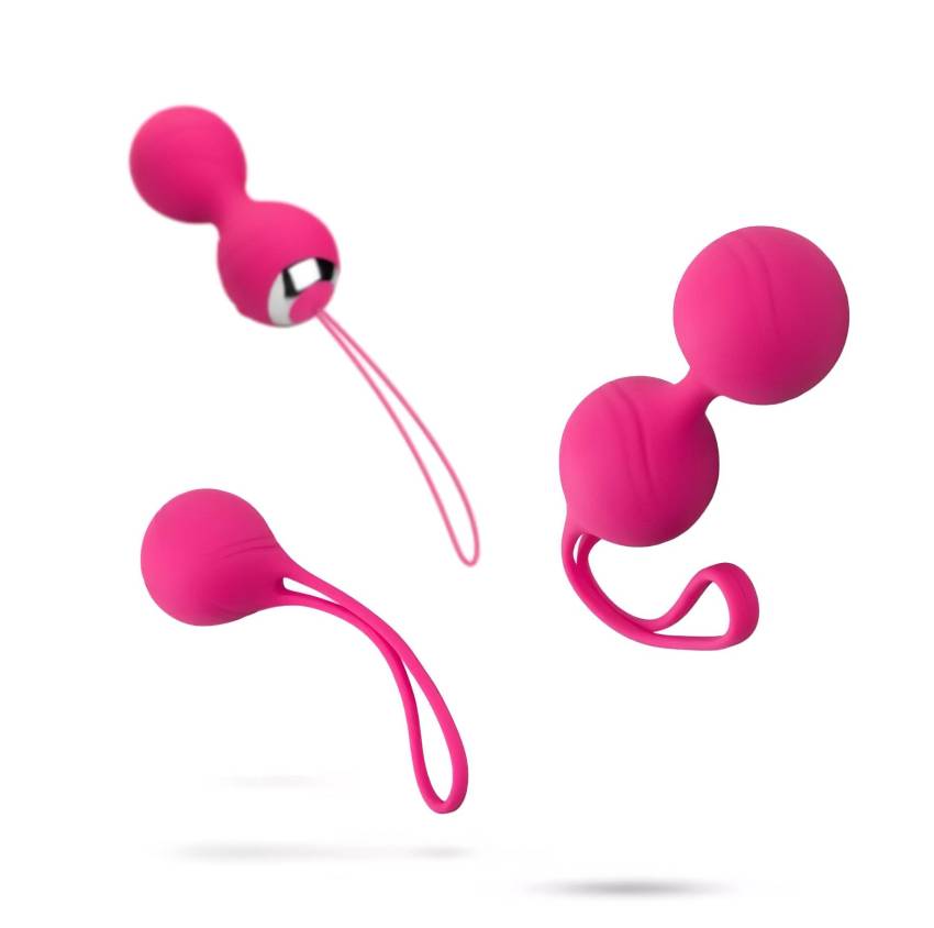 Easytoys LoveBalls - vibrációs gésagolyó szett - 3 részes (pink) - Image 3