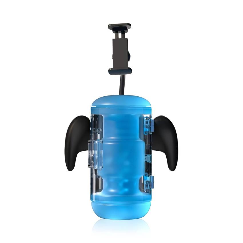 BLOWCAST Wingman Pro - automatikus maszturbátor (kék-fekete) - Image 4