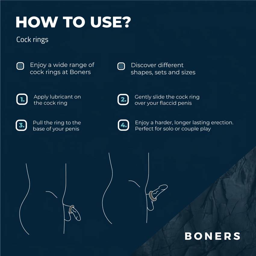 Boners Ergo - szilikon péniszgyűrű (szürke) - Image 6