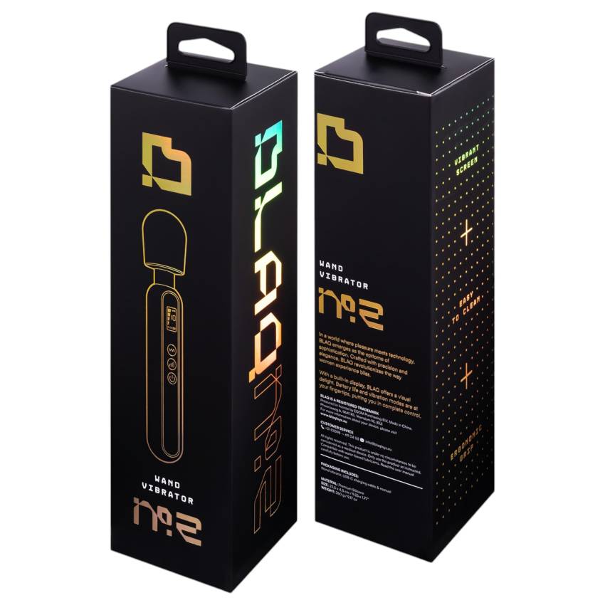 BLAQ - digitális masszírozó vibrátor (fekete) - Image 2