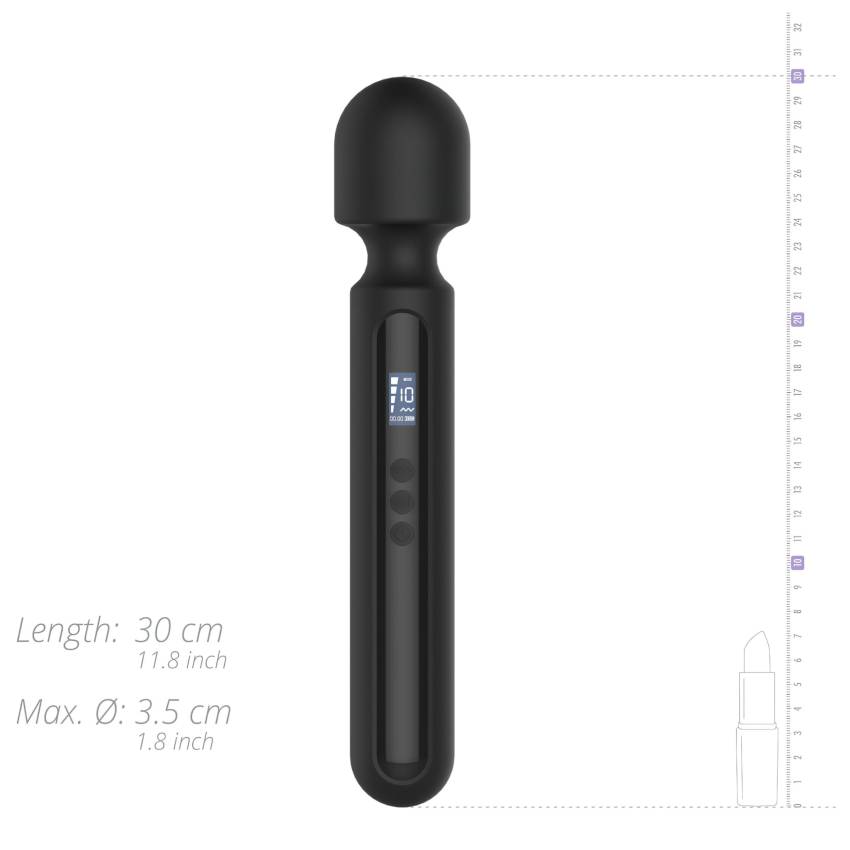 BLAQ - nagy digitális masszírozó vibrátor (fekete) - Image 9