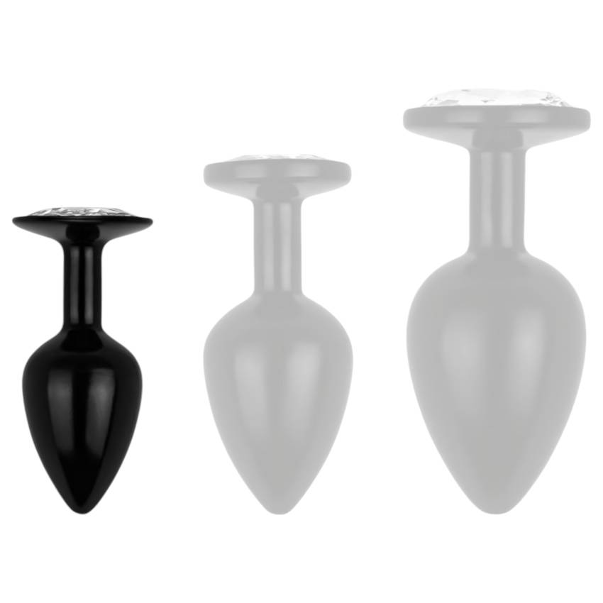 / Easytoys Anal Collection - anál plug kővel - S (fekete) - Image 5