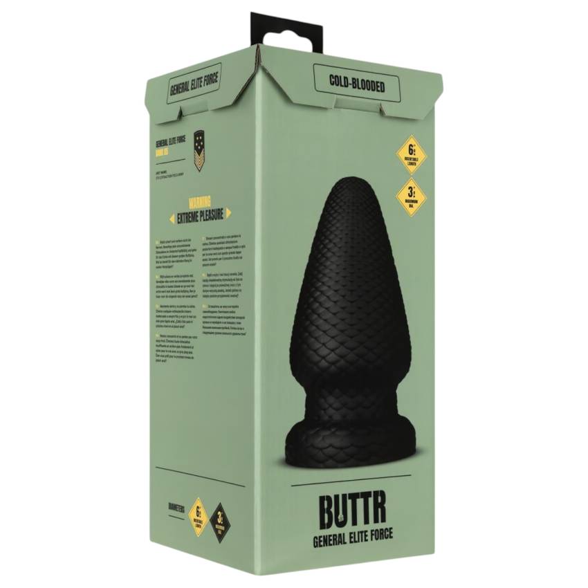 BUTTR Cold Blooded - nagy anál plug (fekete) - Image 7