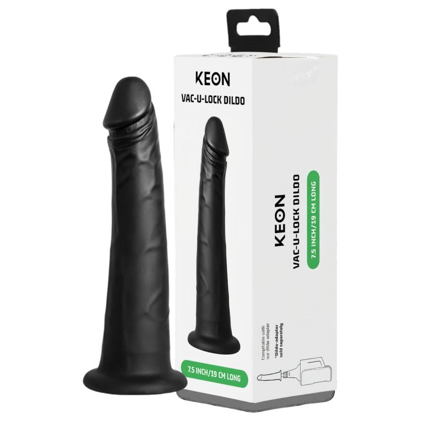 Kiiroo élethű vákuum dildó - 19cm (fekete) - Image 2