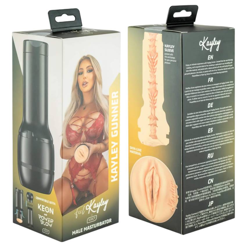 Kiiroo Kayley Gunner - műpunci - PowerBlow kompatibilis (natúr) - Image 4