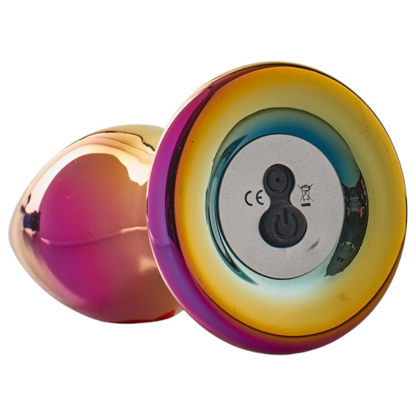 Glamour Glass - kúpos, rádiós, üveg anál vibrátor (színes) - Image 4
