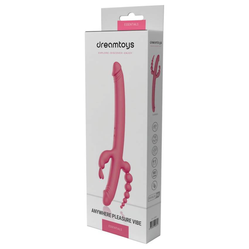 Dreamtoys Anywhere Pleasure Vibe - akkus, 4 ágú vibrátor (pink) - Image 7