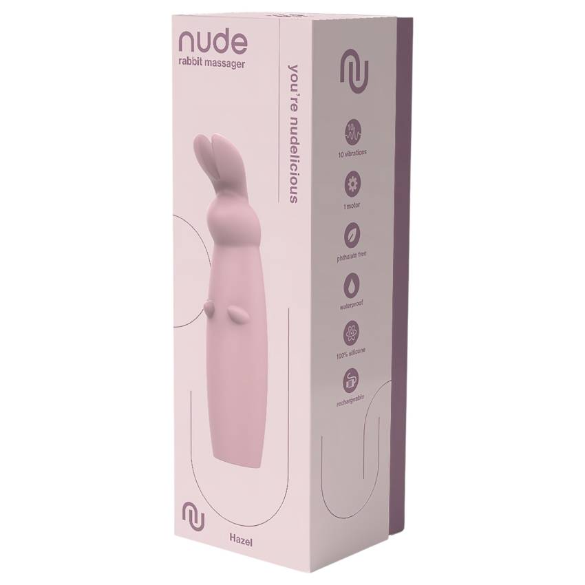 Nude Hazel - akkus nyuszis csikló vibrátor (lila) - Image 9