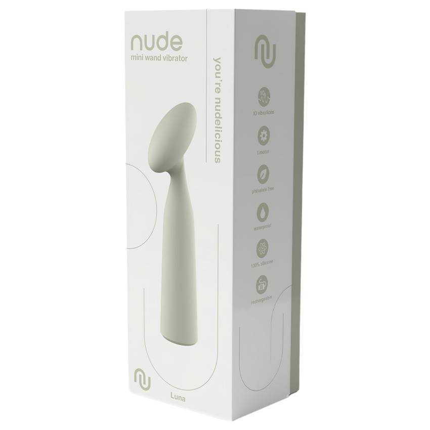 Nude Luna - akkus mini wand vibrátor (szürke) - Image 9