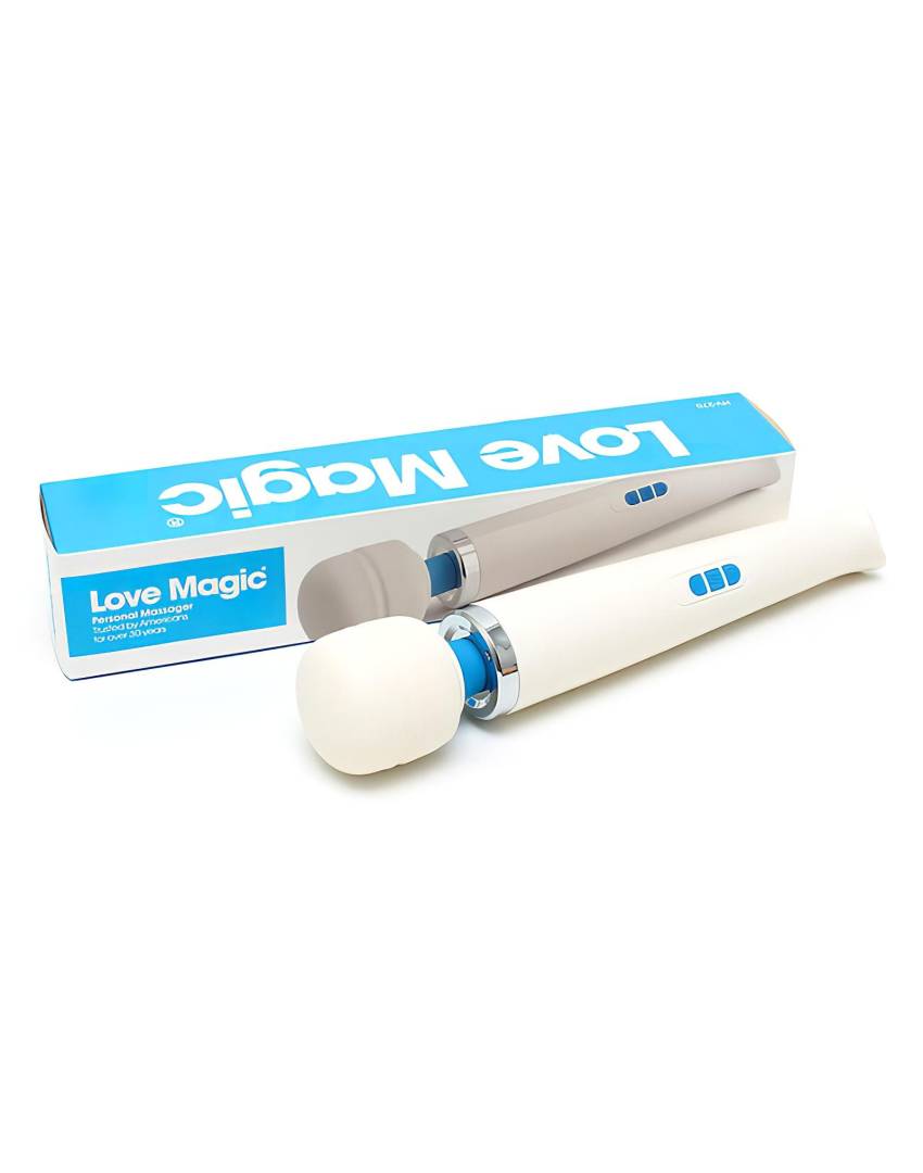 Love Magic Wand - akkus, masszírozó vibrátor (fehér) - Image 3