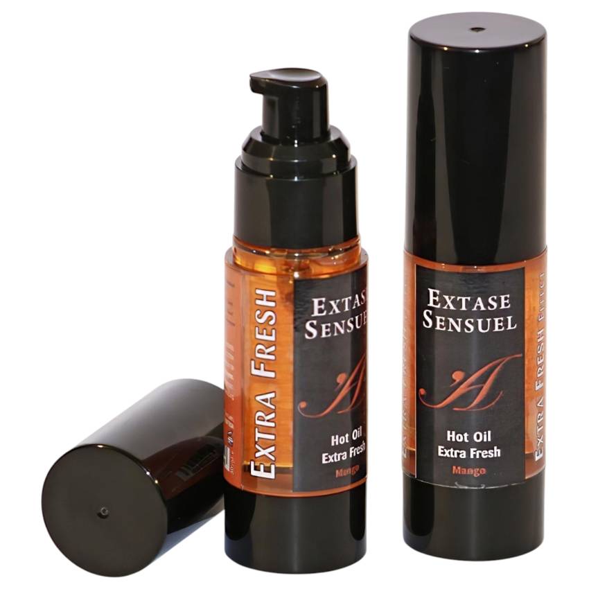 Extase Sensuel - hűsítő-melegítő masszázsolaj - mangó (30ml) - Image 2