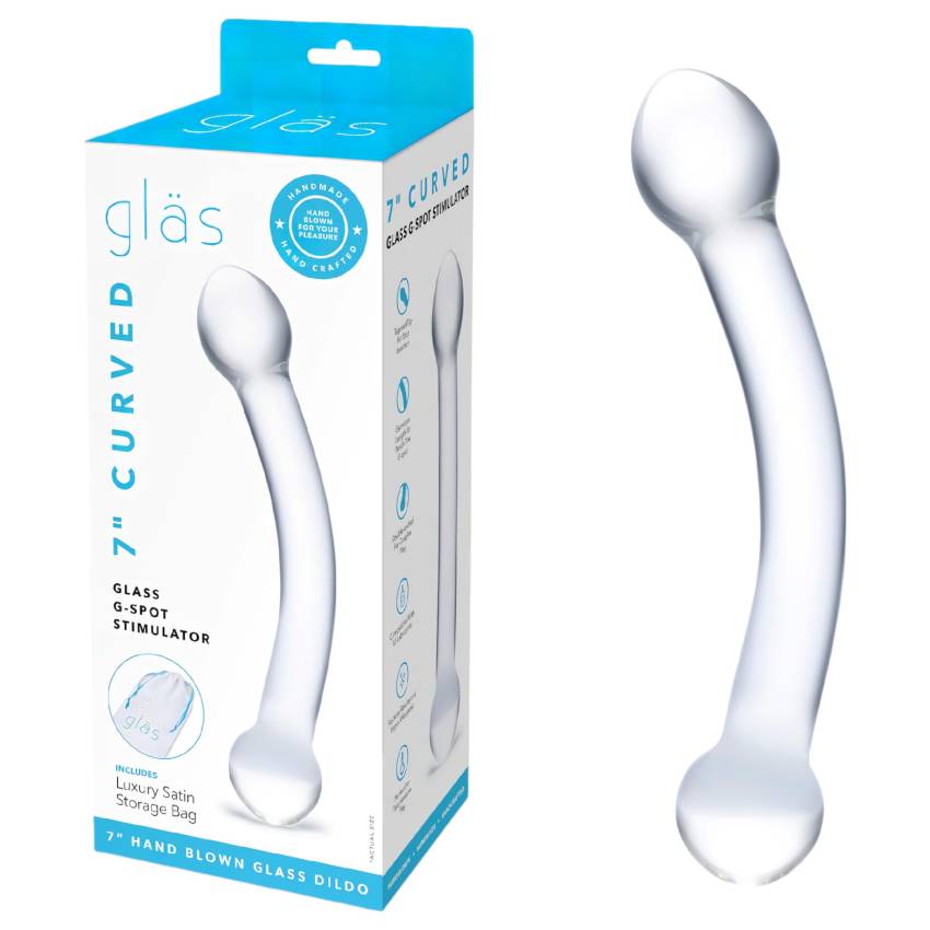 GLAS - kétvégű, G-pont üveg dildó (átlátszó) - Image 2