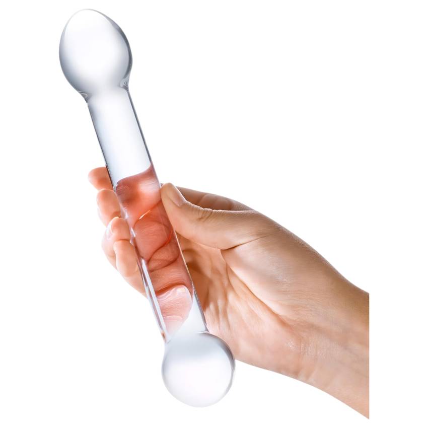 GLAS - kétvégű, G-pont üveg dildó (átlátszó) - Image 3