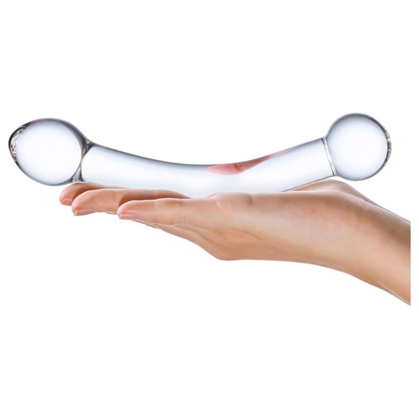 GLAS - kétvégű, G-pont üveg dildó (átlátszó) - Image 4